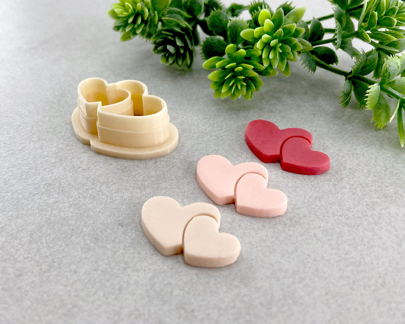 Double Heart Valentine's Day Clay Cutter - BabylonCutters