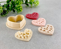 Balloon Hearts Valentine's Day Clay Stamp and Cutter Set - BabylonCutters