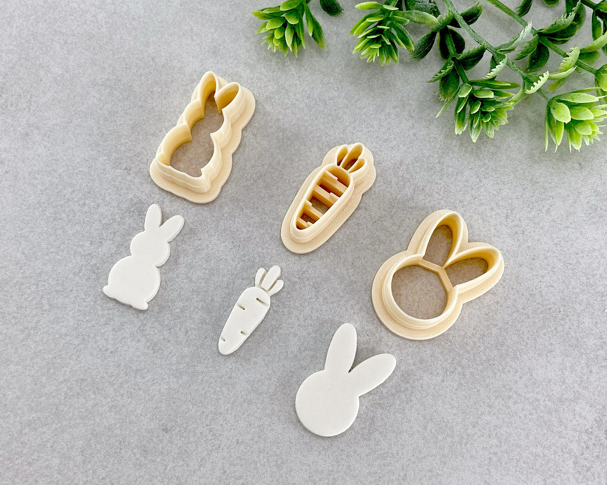 Bunny & Carrot Easter Clay Cutter Set of 3 - BabylonCutters