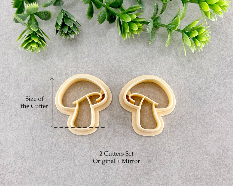 Mushrooms Spring Clay Cutter Set of 2 - BabylonCutters