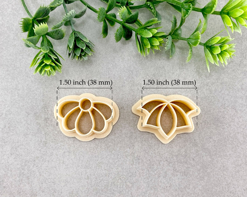 Half Flowers Spring Clay Cutter Set of 2 - BabylonCutters