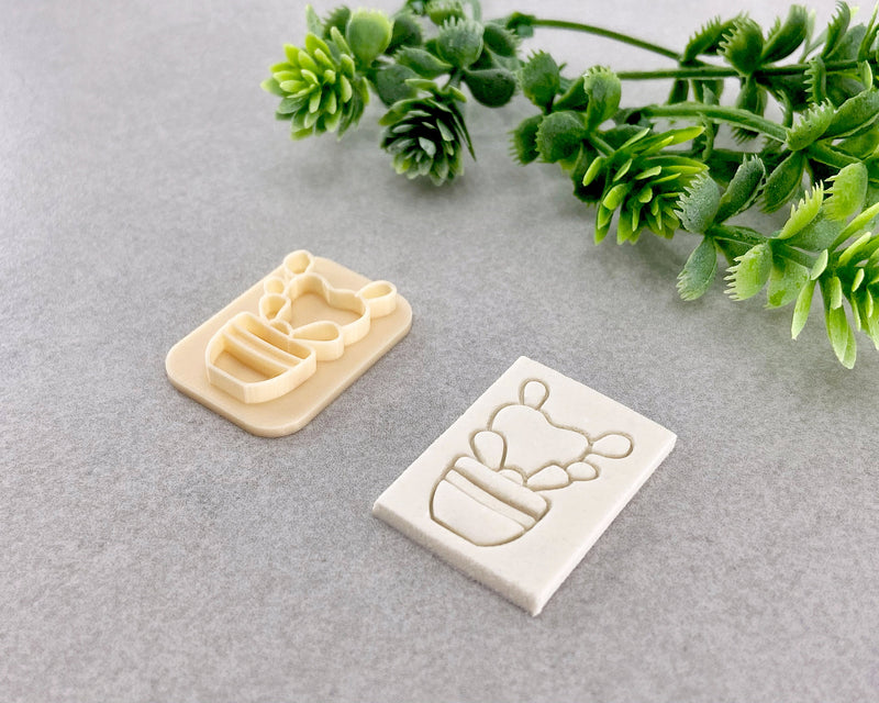 Boho Cactus Plant Clay Stamp - BabylonCutters