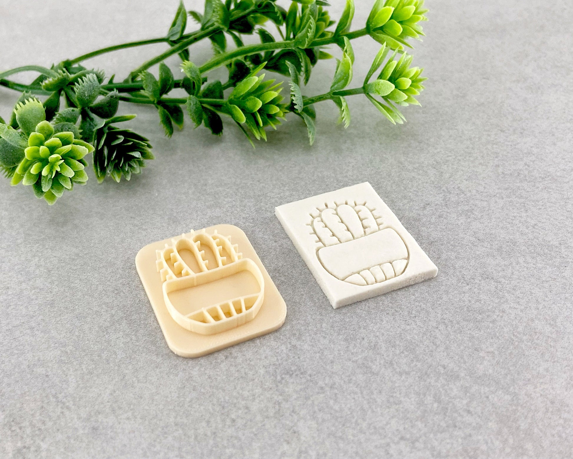 Botanical Polymer Clay Stamps Embossing Stamps Floral Soap