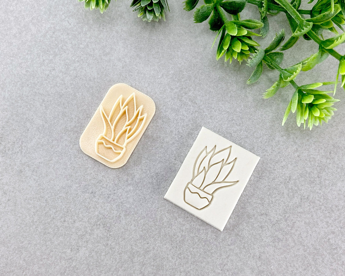 Succulent Plant Clay Stamp - BabylonCutters