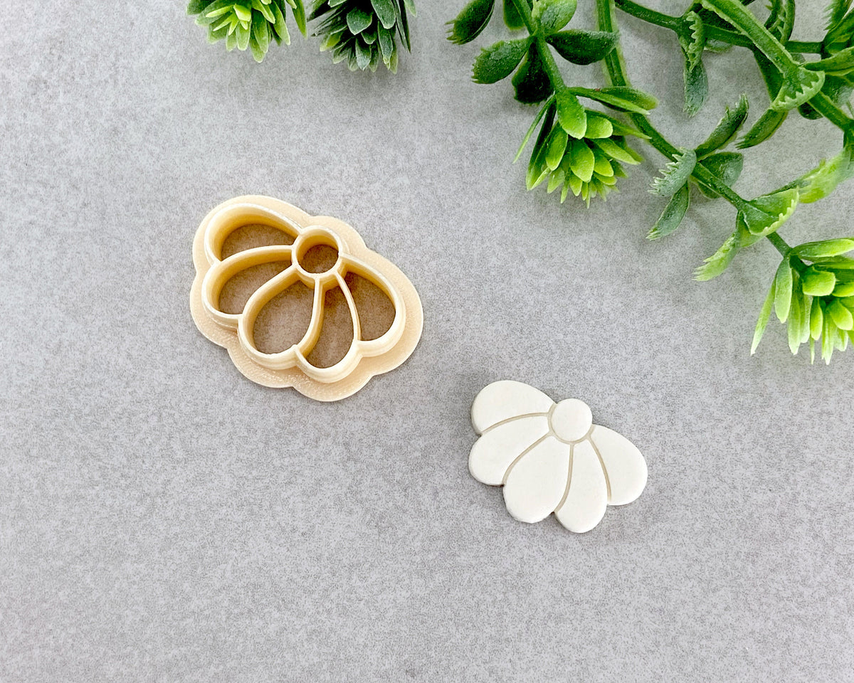 Half Flower Spring Clay Cutter - BabylonCutters