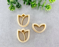 Tulip and Leaf Spring Clay Cutter Set of 3 - BabylonCutters