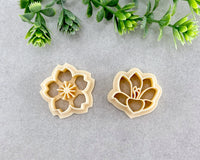 Crocus and Sakura Flowers Spring Clay Cutter Set of 2 - BabylonCutters