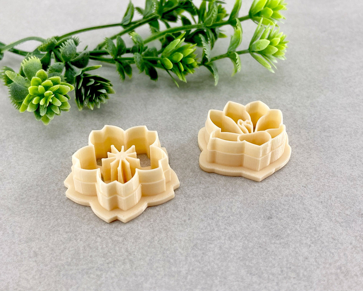 Crocus and Sakura Flowers Spring Clay Cutter Set of 2 - BabylonCutters