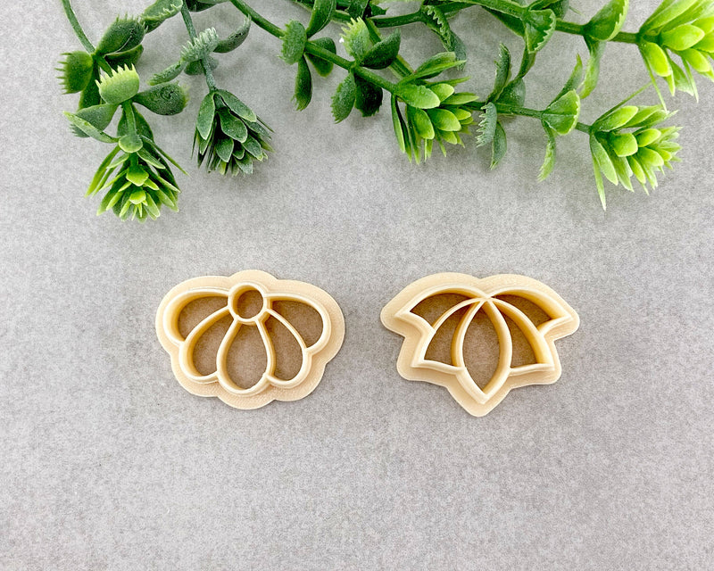 Half Flowers Spring Clay Cutter Set of 2 - BabylonCutters