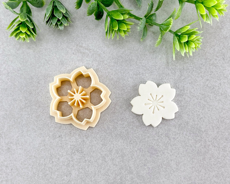 Crocus and Sakura Flowers Spring Clay Cutter Set of 2 - BabylonCutters