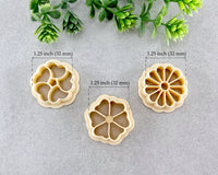 Round Flowers Spring Clay Cutter Set of 3 - BabylonCutters