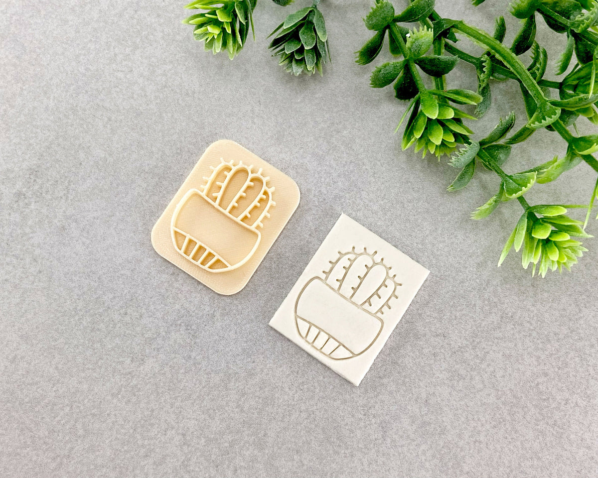 Cactus Plant Clay Stamp with Spines - BabylonCutters