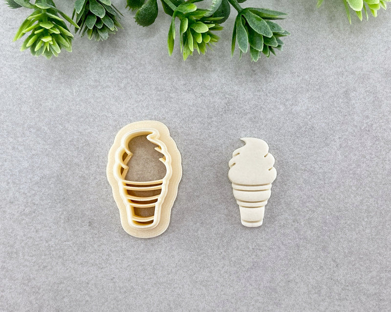 Soft Ice Cream Cone Summer Clay Cutter - BabylonCutters