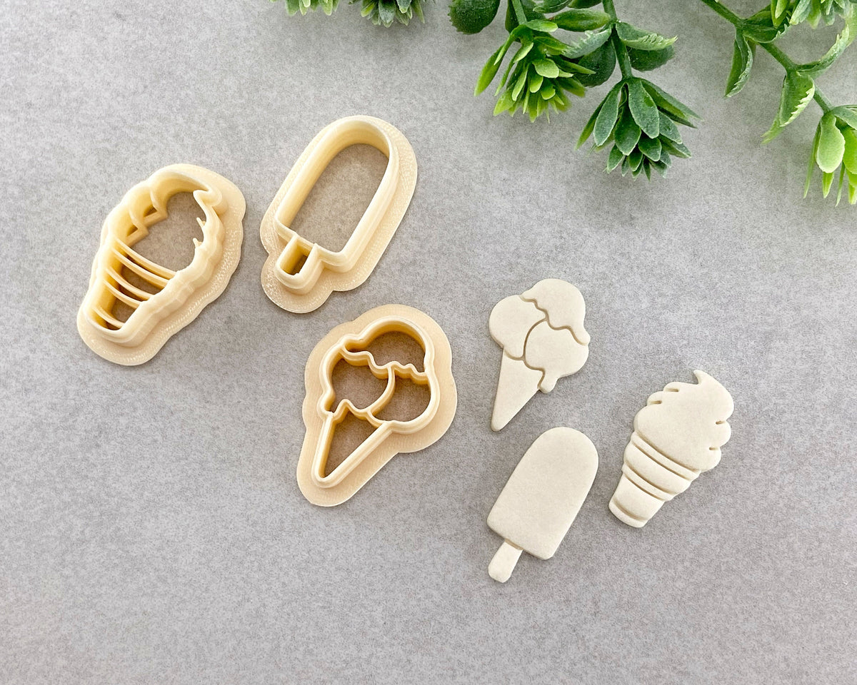 Ice Cream Summer Clay Cutter Set of 3 - BabylonCutters
