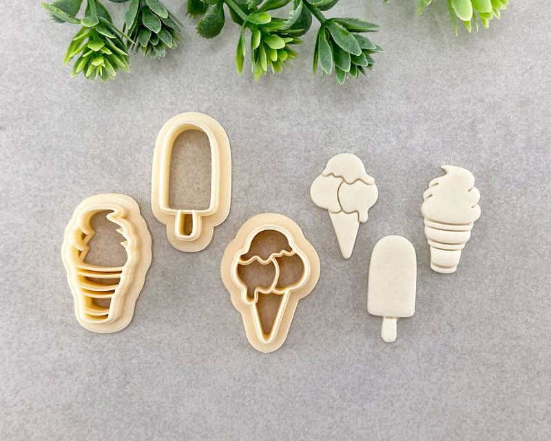 Ice Cream Summer Clay Cutter Set of 3 - BabylonCutters