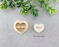 Mom Candy Hearts Mother's Day Clay Cutter - BabylonCutters