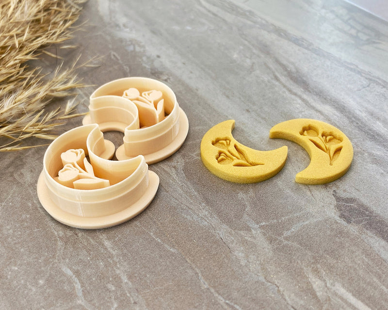 Tulip Moons Embossing Clay Cutter Set of 2 - BabylonCutters