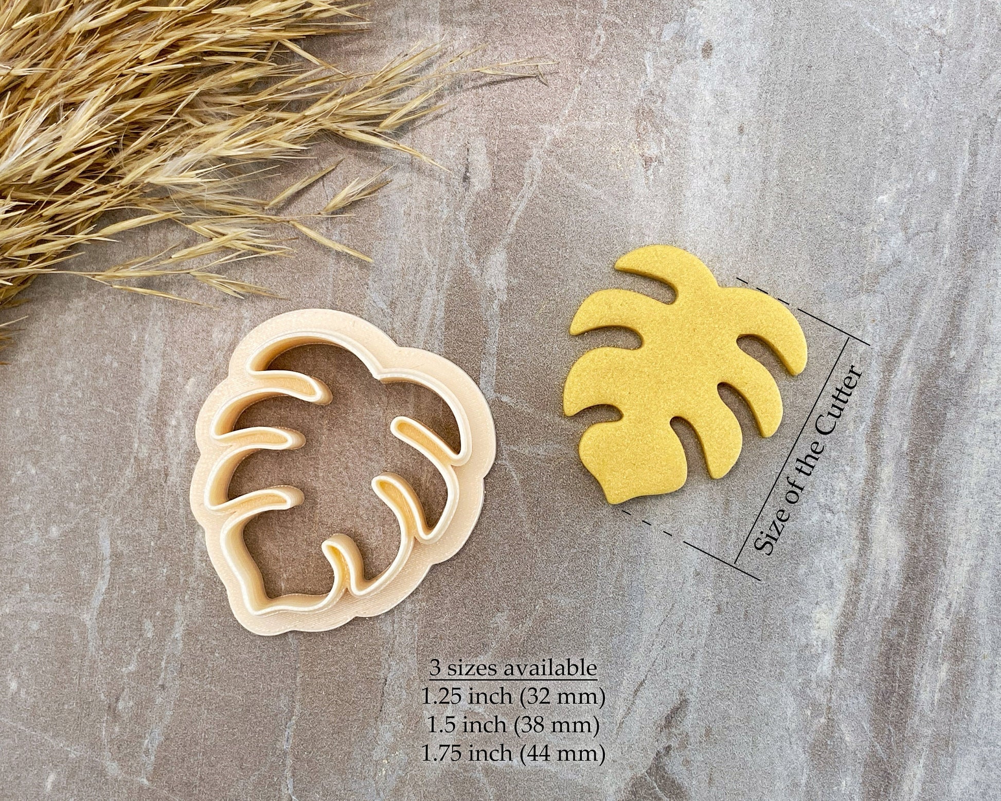 Clay Cutters for Polymer Clay - Monstera - Polymer Clay Earring Cutters 