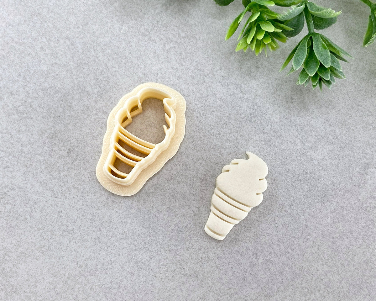 Soft Ice Cream Cone Summer Clay Cutter - BabylonCutters