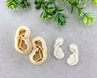 Pregnant Woman Mother's Day Clay Cutter Set of 2 - BabylonCutters