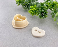 Mom Candy Hearts Mother's Day Clay Cutter - BabylonCutters