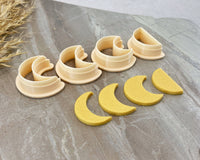 Moon Phases Crescent & Half Moon Clay Cutter - BabylonCutters